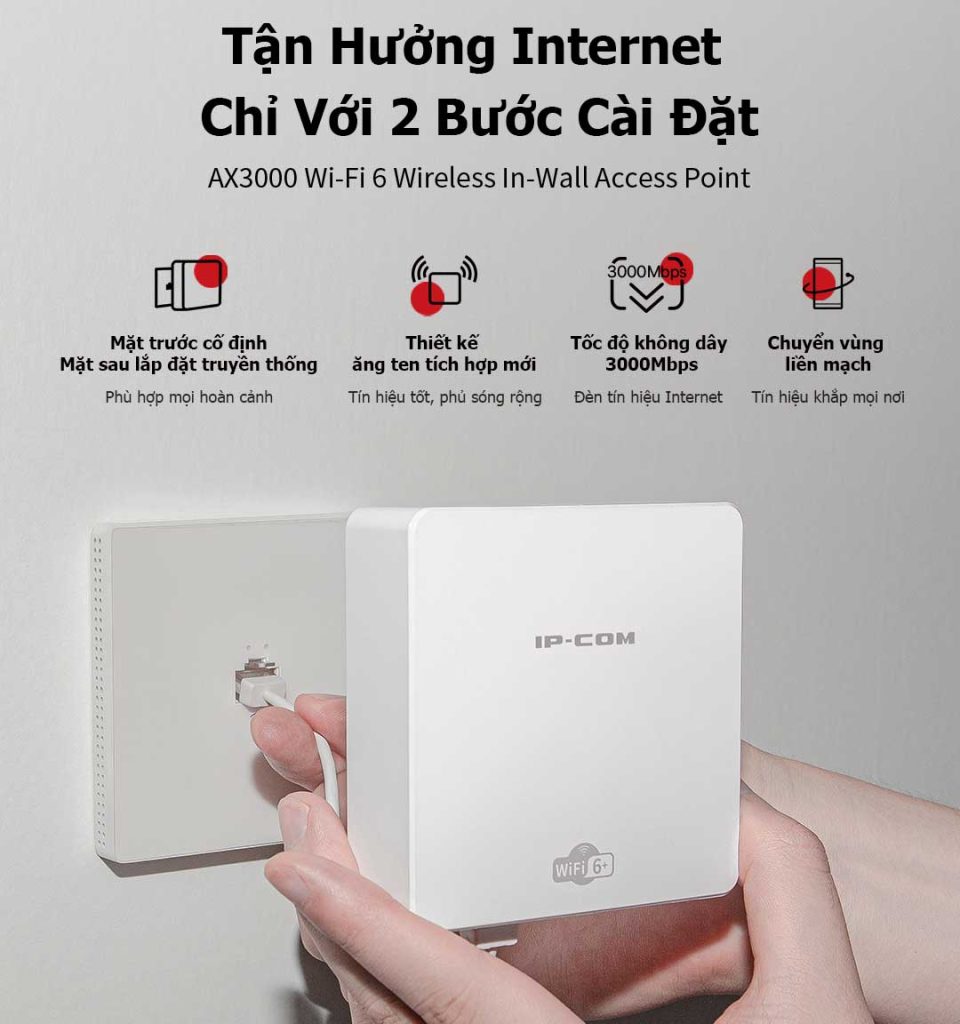 lắp đặt WiFi IP COM PRO-6-IW AX3000