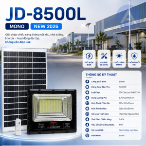 Đèn Năng Lượng Mặt Trời 500W JinDian JD-8500L