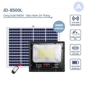 Đèn Năng Lượng Mặt Trời 500W JinDian JD-8500L New