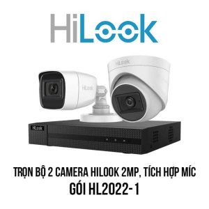 Trọn bộ 2 camera HD HILOOK 2MP