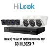 Trọn bộ 7 camera Analog HD HiLook 4MP