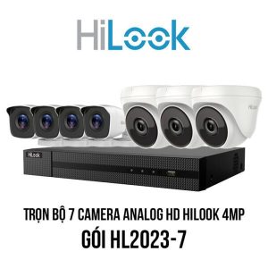 Trọn bộ 7 camera Analog HD HiLook 4MP