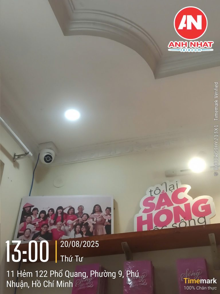 Quy trình thi công camera tại văn phòng mạng lưới Ung Thư Vú Việt Nam