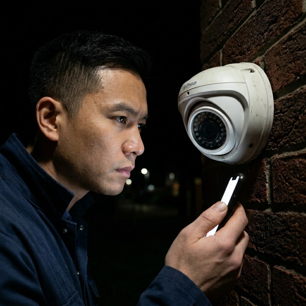 Kiểm tra đèn hồng ngoại camera quan sát xem có hoạt động vào ban đêm không