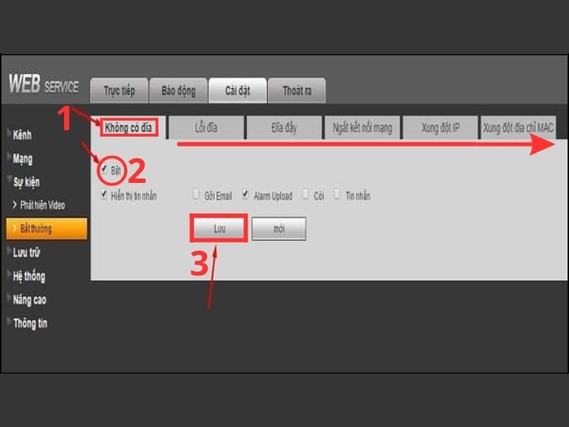 Cách tắt tiếng kêu đầu ghi Dahua kêu tít tít qua trình duyệt web