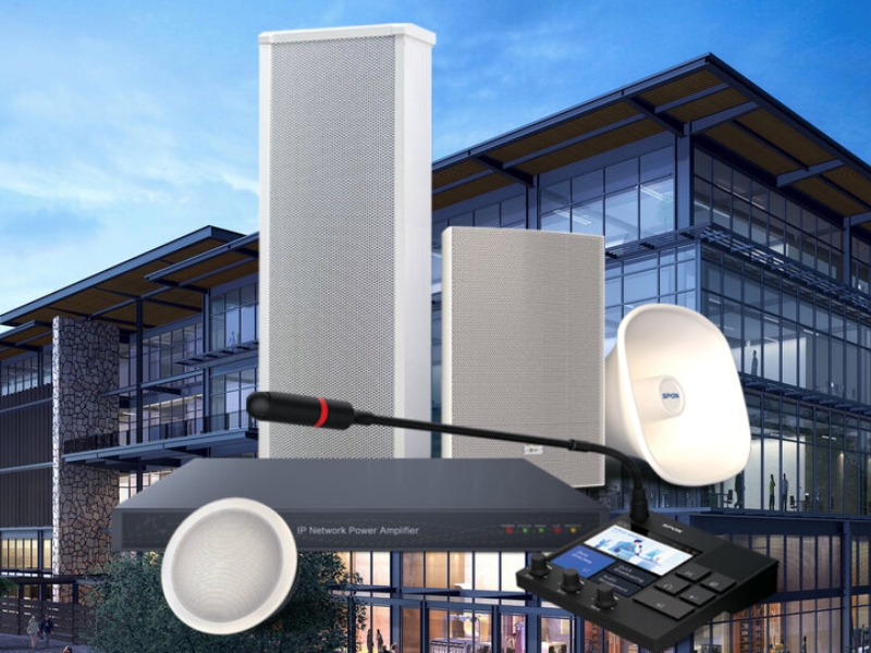 Hệ thống loa âm trần IP trong nhà máy/tòa nhà với vai trò truyền lệnh và cảnh báo