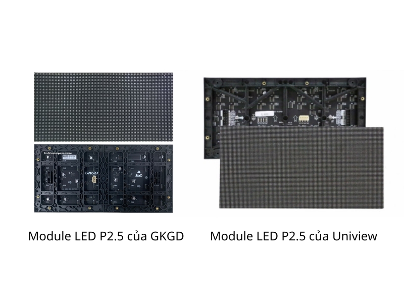 Nên chọn module LED P2.5 của GKGD hay Uniview cho hội trường?