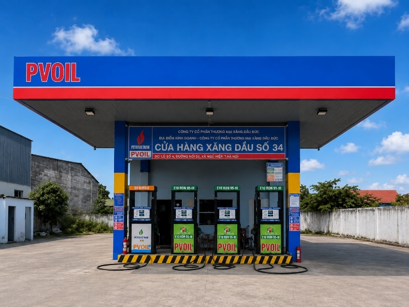 Hệ thống camera được triển khai tại PVOil 34 Ngũ Hiệp thuộc chuỗi trạm khu vực miền Tây